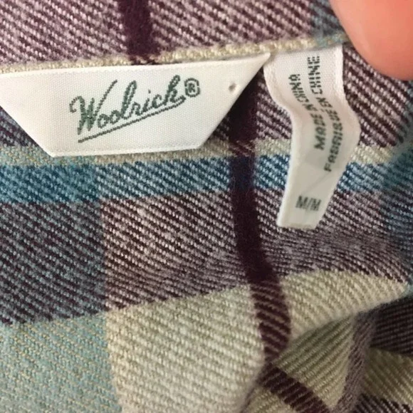 Woolrich Flannel Plaid MED Cotton Button Down 1236 - Picture 6 of 7